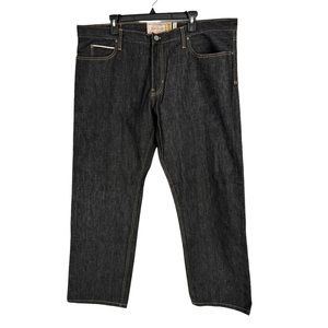 Flint and Tinder Good guy to know dark Wash selvedge denim relaxed fit jeans